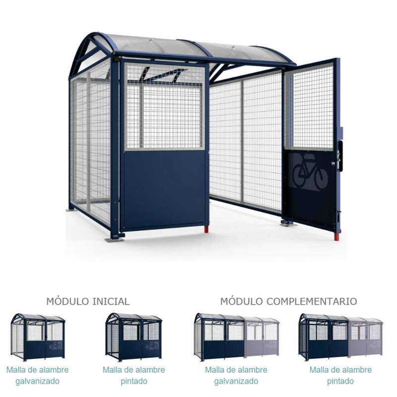 Refugi per bicicletes i motos Bòveda amb portes